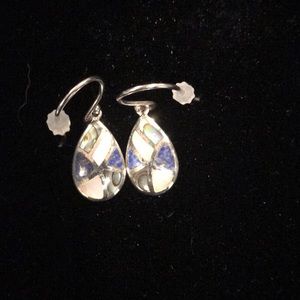 Sterling Silver,  abalone and pearl earrings